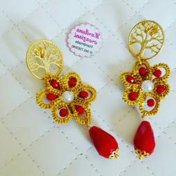 Pizzo Chiacchierino Oro Con Albero Della Vita Swarovski E Pe