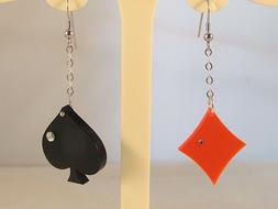 Plexiglass Argento/ Swarovsky Simboli Quadri E Picche Linea 