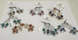 Ponte/molla In Ottone Con Strass Swarovski Originali Colorat