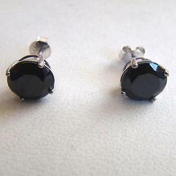 Punto Luce  Argento 925 Con Zircone Nero Rotondo 9 Mm -  122