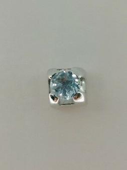 Punto Luce Donna Oro Bianco 750 18kt Acquamarina Gold Earrin