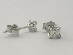 Punto Luce Fiore In Oro 18 Kt E Diamanti Naturali 0,18 Ct Of