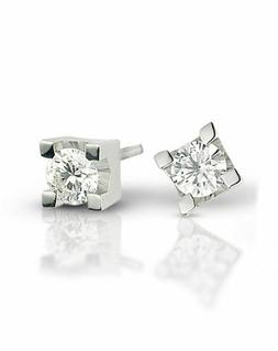 Punto Luce In Oro Bianco 18 Kt 750% E Diamanti Taglio Brilla