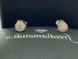 orecchini punto luce oro bianco 18 kt