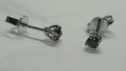 Punto Luce Oro Bianco 18 Kt Con Diamanti Neri Naturali 0,10 