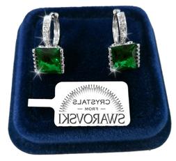 Punto Luce Quadrato Pl.oro Bianco 18k Con Cristalli Swarovsk