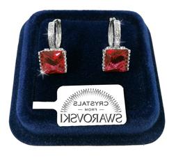 Punto Luce Quadrato Pl.oro Rosso 18k Con Cristalli Swarovski