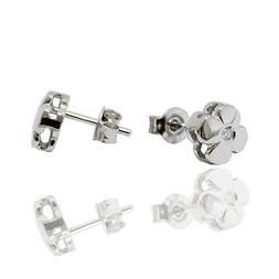 Punto Luce Quadrifoglio In Oro Bianco Titolo 750 Con Diamant