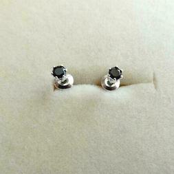 Punto Luce Uomo Donna Colore Argento Zircone Nero Tondo 3 Mm