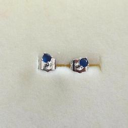 Punto Luce Uomo Donna Colore Argento Zaffiro Blu Rotondo 3 M