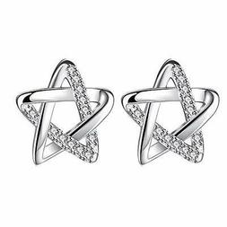 Ragazza Stella Lobo Strass Brillantini Piccoli Colore Argent
