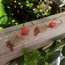 Rame Bronzo Antico Bigiotteria Artigianale Rosso Corallo