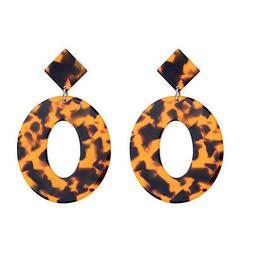 Resina Motivo Tartaruga Geometrica Ovale Marrone Aa29