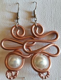 Rosa Antico Con Perla Plexiglas, Realizzati A Mano