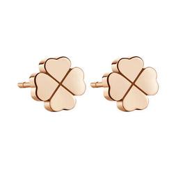 S'agapo Click In Acciaio A Forma Di Quadrifoglio Sck66