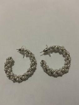 Semi Cerchi Medi Con Perline Bianche