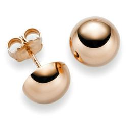 Semisfera 10mm 585 Oro Rosso Liscio Brillante, Donna