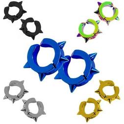 Senza Buco Creoli Acciaio Finto Orecchino Non Piercing Uomo 