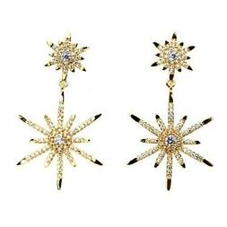 " Shiningstar " 18k 750er Placcato Oro Giallo Alla Moda O550