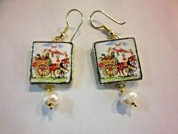Siciliani Carrettino Perla Bianca Stone Hand Made Regalo Nat