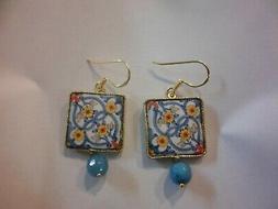 Siciliani Dipinti A Mano Perla Blu Stone Hand Made Regalo Na
