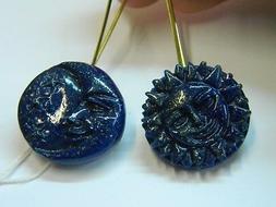 Sole E Luna In Pasta Di Corallo Blu Oma19