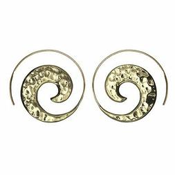 Spirali Tribali Finitura Martellato Boho Ottone Dorato