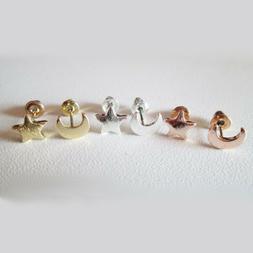 Stelle A Luna Per Bambina Piccoli Donna Bimba Argento Oro Ro