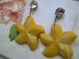 Stelle Marine Fimo Starfish Strass Earrings Offerta!!!