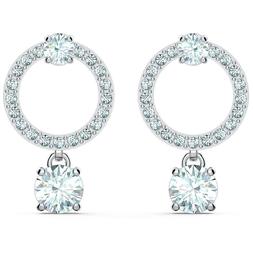 Swarovski Stud Attract Circle 5563278 Earrings Cristalli Bia