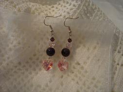 Swarovski Cuoricini Rosa E Perle Di Ametista