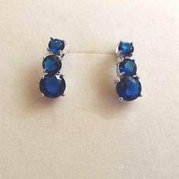 Tennis Donna Colore Argento Con Zaffiri Blu - 225 P