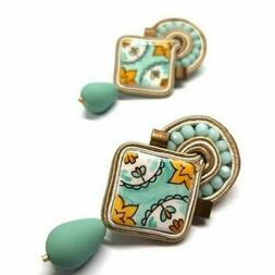 Tiffany, Orecchini Verde Acqua, Orecchini Acqua Marina, Sout