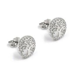 Tondi Albero Della Vita In Argento 925 E Zirconi Bianchi