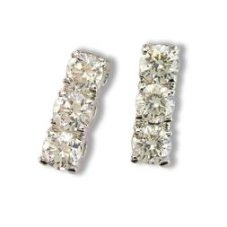 orecchini trilogy in oro bianco con diamanti