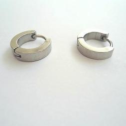 Uomo Cerchi Sottili In Acciaio Inox Lucido 1,4 Cm - 3 Mm - 1