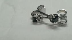 Uomo Donna 4 Griffe Oro Bianco 18 Kt E Diamanti 0,15 Ct San 