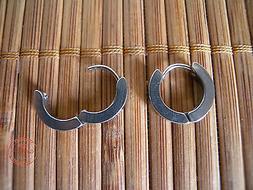 Uomo Donna Boccole Cerchi In Acciaio Inox Chirurgico Cerchio