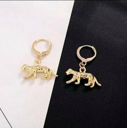 Uomo Donna Cerchi Argento Con Tigre Pendente Monachella Acci