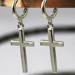 Uomo Donna Cerchi Cerchietto Con Croce Classica Pendente P2