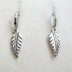 Uomo Donna Cerchi Colore Argento Con Piuma Pendente - 54 T