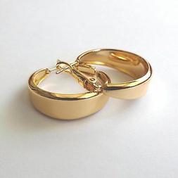 Uomo Donna Grandi Cerchi Pirata Degrade' Colore Oro 2,4 Cm 1