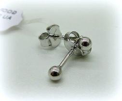 Uomo Donna In Oro Bianco 18 Ct Sfera Diametro 3,10 Mm