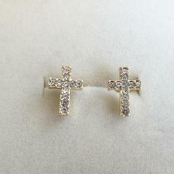 orecchini uomo donna lobo croce colore oro