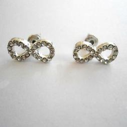 Uomo Donna Lobo Simbolo Infinito Colore Argento Zirconi Bian