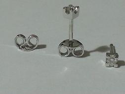 Uomo Donna Oro Bianco 18 Kt Con Diamanti Naturali 0,06 Ct - 