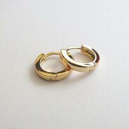 Uomo Donna Pirata Mini Cerchi Colore Oro 1,2 Cm - 2,7 Mm - 3