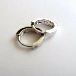 Uomo Donna Pirata Mini Micro Cerchi Colore Argento 1 Cm - 3 