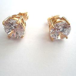 Uomo Donna Punto Luce Colore Oro Zircone Bianco Rotondo 10 M