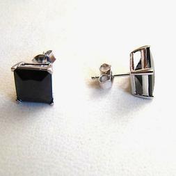 Uomo Donna Punto Luce In Argento 925 Con Zircone Nero Quadra